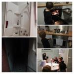 we ontdekken de keuken, de badkamer en de kelder van onze school.